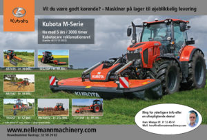 Kubota M7 med skiveslåmaskine med redskaber – med fyld